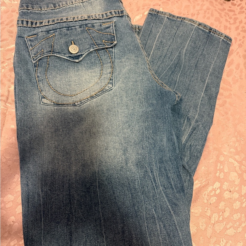 True Religion Light Blue Straight Leg Jeans